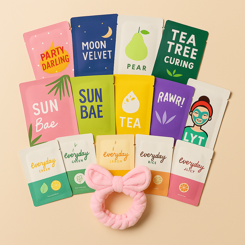 Kit Iniciação Lotus Minimal™ – 23 Sheet Masks + Faixa Spa