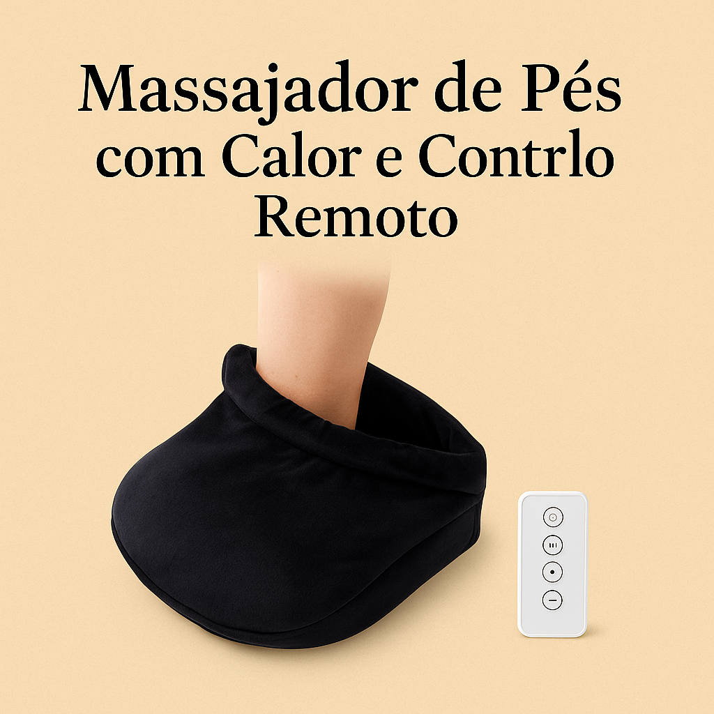 Massajador de Pés com Calor e Controlo Remoto – Conforto em Cada Passo