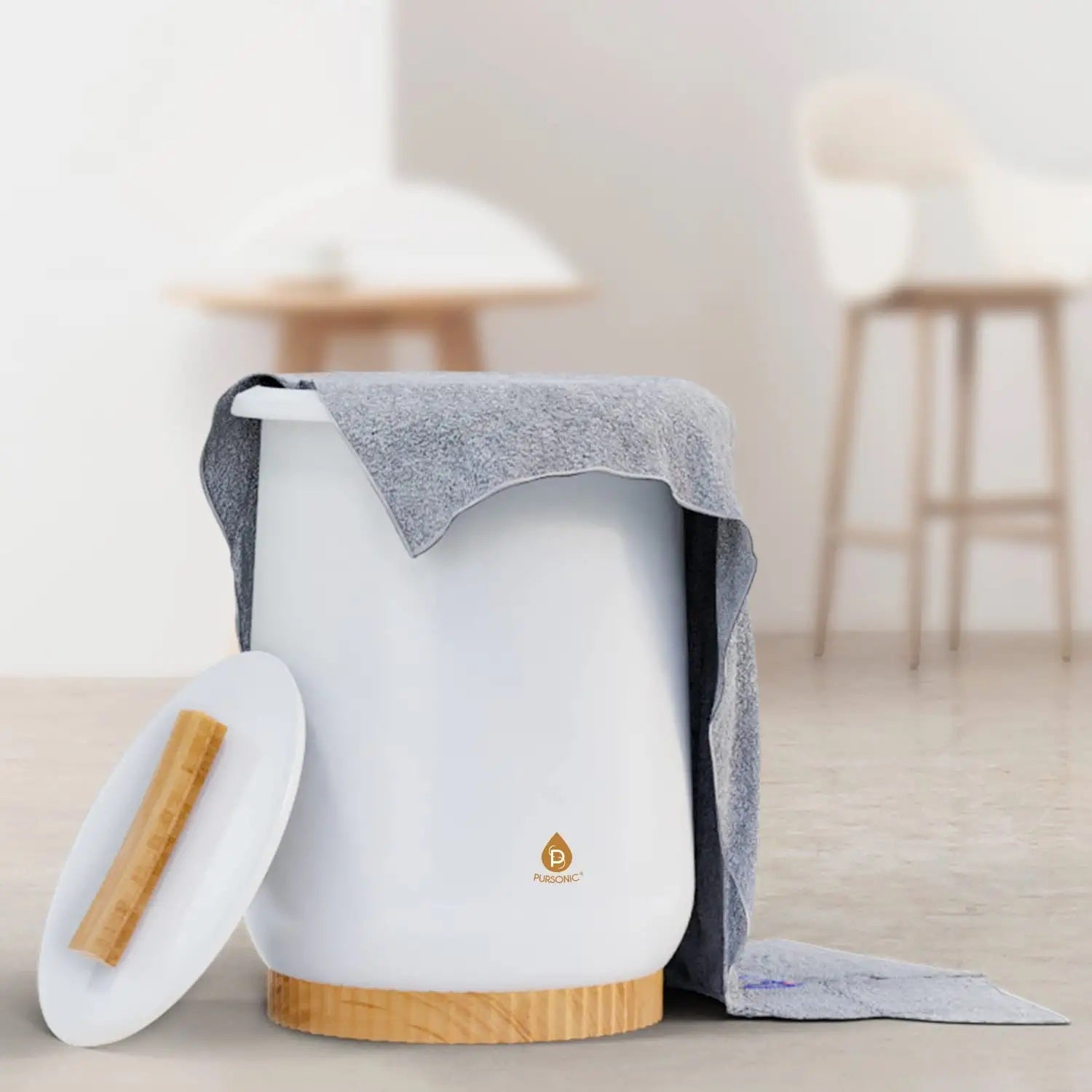 Aquecedor de Toalhas Estilo Balde – Conforto de Spa em Casa